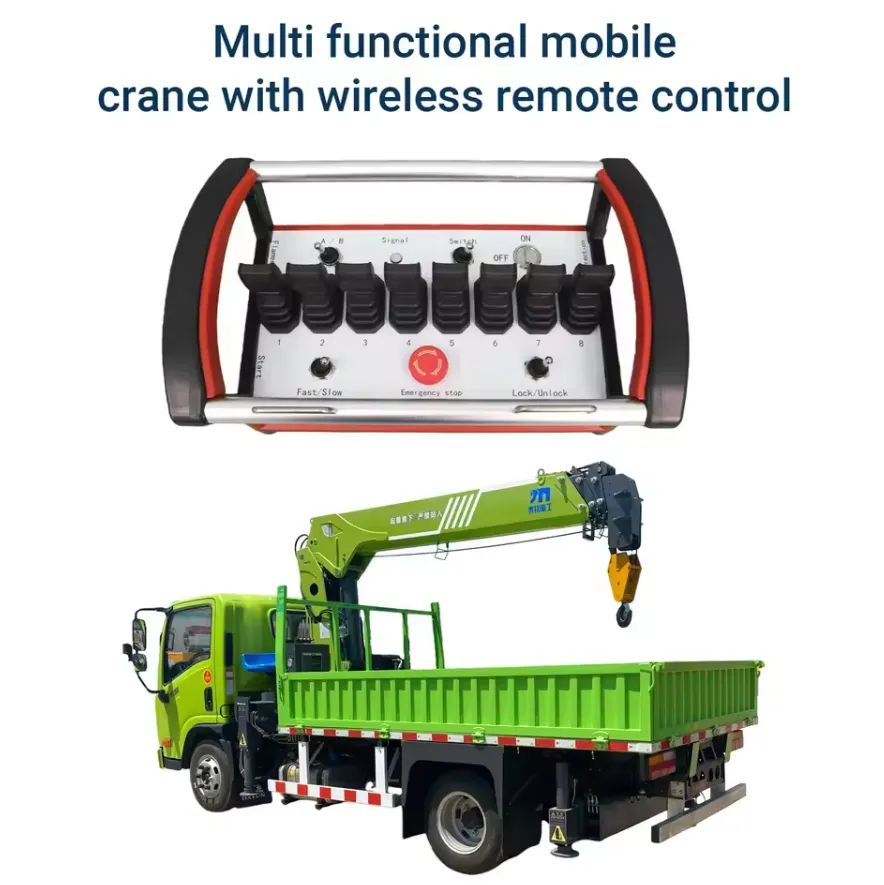 Multi functional mobile crane with wireless remote control